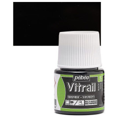 ΣΜΑΛΤΟ (ENAMEL) VITRAIL BLACK 45ML TRANSPARENT PEBEO