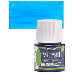 ΣΜΑΛΤΟ (ENAMEL) VITRAIL COBALT BLUE 45ML TRANSPARENT PEBEO