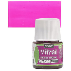 ΣΜΑΛΤΟ (ENAMEL) VITRAIL FUCHSIA PINK 45ML TRANSPARENT PEBEO