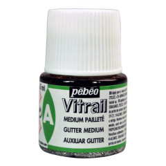 GLITTER MEDIUM ΓΙΑ ΧΡΩΜΑΤΑ ΣΜΑΛΤΟΥ 45ML PEBEO VITRAIL