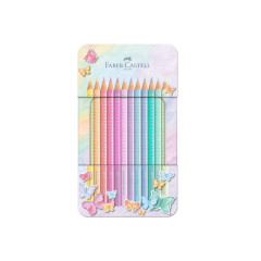 Ξυλομπογιές 201910 Faber Castell Sparkle Pastel 12 Τεμάχια