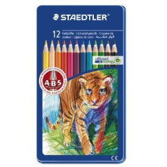 ΞΥΛΟΜΠΟΓΙΑ 12ΤΕΜ ΜΕΤΑΛΛΙΚΟ ΚΟΥΤΙ ANIMAL 145 AM12 STAEDTLER