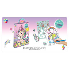 UNICORN COLOURING -STICKERBOOK  BOOK A4, 16 ΣΕΛΙΔΕΣ