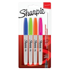 SHARPIE ΜΑΡΚΑΔΌΡΟΙ ΖΩΓΡΑΦΙΚΉΣ FINE FUN COLOURS BLISTER 4 Τ