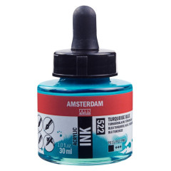 ΜΕΛΑΝΙ INK AMSTERDAM 522 30ML TURQ. BLUE (ΣΥΣ-3TEM)