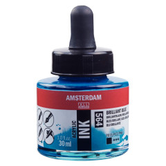 ΜΕΛΑΝΙ INK AMSTERDAM 564 30ML BRILLIANT BLUE (ΣΥΣ-3TEM)