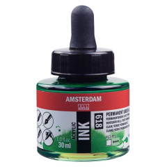 ΜΕΛΑΝΙ INK AMSTERDAM 618 30ML PERMANENT GREEN LIGHT (ΣΥΣ-3TEM)