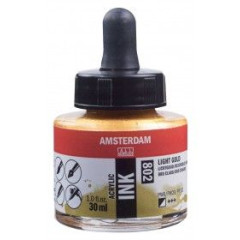 ΜΕΛΑΝΙ INK AMSTERDAM 802 30ML LIGHT GOLD  (ΣΥΣ-3TEM)