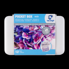 WATERCOLOUR  POCKET BOX VAN GOGH ΣΕ ΚΥΒΟ (ΠΑΣΤΙΛΙΕΣ) PINKS & VIOLETS 12ΤΕΜ