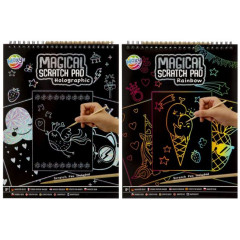 ΒΙΒΛΙΟ ΖΩΓΡΑΦΙΚΗΣ MAGICAL SCRACH PAD A4 20 SHEETS-PEN 2 ΣΧΕΔΙΑ