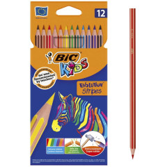 ΞΥΛΟΜΠΟΓΙΕΣ 12ΤΕΜ BIC KIDS EVOLUTION STRIPES