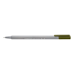 ΜΑΡΚΑΔΟΡΟΣ ΤΡΙΓΩΝΙΚΟΣ TRIPLUS FINELINER STAEDTLER OLIVE GREEN 334-57(ΣΥΣΚ-10ΤΕΜ)