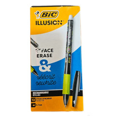 ΣΤΥΛΟ BIC ΣΒΗΝΟΜΕΝΟ ΜΑΥΡΟ  ILLUSIC 0,7ΜΜ  (ΣΥΣΚ-12ΤΕΜ)