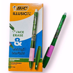 ΣΤΥΛΟ BIC ΣΒΗΝΟΜΕΝΟ ΠΡΑΣΙΝΟ ILLUSIC 0,7ΜΜ  (ΣΥΣΚ-12ΤΕΜ)