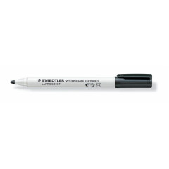 ΜΑΡΚΑΔΟΡΟI ΑΣΠΡΟΠΙΝΑΚΑ ΛΕΠΤΟI ΜΑΥΡΟΣ LUMOCOLOR 1-2MM STAEDTLER (ΣΥΣΚ-10ΤΕΜ)