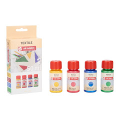 ΧΡΩΜΑΤΑ ΓΙΑ ΥΦΑΣΜΑ TEXTILE  ΣΕΤ 4Χ50ML PEARL