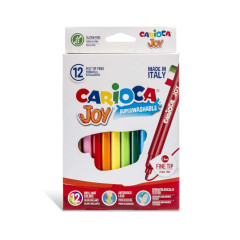 ΜΑΡΚΑΔΟΡΟΣ ΖΩΓΡΑΦΙΚΗΣ CARIOCA JOY 12ΧΡΩΜ. SUPER WASHABLE ΛΕΠΤΗ ΜΥΤΗ  2,6MM (ΣΥΣΚ-12ΤΕΜ)