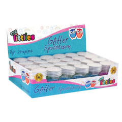 ΧΡΥΣΟΣΚΟΝΗ GLITTER  8gr ΣΤΑΝΤ 5ΡΟΖ 5ΛΕΥΚΟ 5ΜΩΒ 5ΛΑΧΑΝΙ 4ΓΑΛΑΖΙΟ (ΣΥΣΚ-24ΤΕΜ)