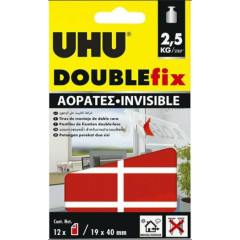 UHU DOUBLE FIX ΔΙΛΗΣ ΟΨΗΣ ΑΟΡΑΤΗ 2,5kgNL6  (ΣΥΣΚ-6ΤΕΜ)