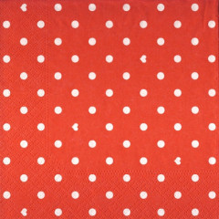 ΧΑΡΤΟΠΕΤΣΕΤΑ HEARTS & DOTS RED 33X33 - ΣΥΣΚΕΥΑΣΙΑ 20τμχ