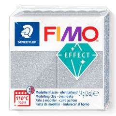 STAEDTLER ΠΗΛΟΣ FIMO 8010-812 EFFECT SILVER GLITTER 57gr