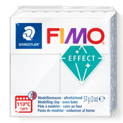 STAEDTLER ΠΗΛΟΣ FIMO 8020-052 EFFECT 57gr  GLITTER ΛΕΥΚΟ