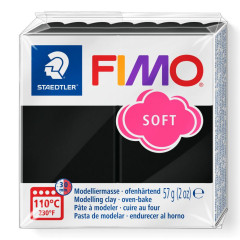 STAEDTLER ΠΗΛΟΣ FIMO 8020-9 SOFT 57gr ΜΑΥΡΟ