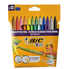 ΜΑΡΚΑΔΟΡΟΙ ΖΩΓΡΑΦΙΚΗΣ BIC WASHSBLE  12 ΧΡΩΜΑΤΑ