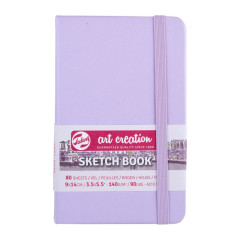 ΜΠΛΟΚ ΣΧΕΔΙΟΥ PASTEL VIOLET 9Χ14 80Φ 140GR ΔΕΜΕΝΟ ΜΕ ΛΑΣΤΙΧΟ SKETCH BOOK ART CREATION