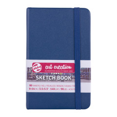 ΜΠΛΟΚ ΣΧΕΔΙΟΥ NAVY BLUE 9Χ14 80Φ 140GR ΔΕΜΕΝΟ ΜΕ ΛΑΣΤΙΧΟ SKETCH BOOK ART CREATION