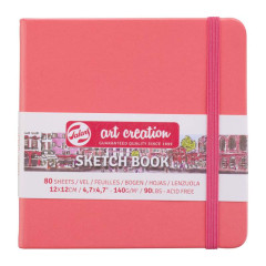 ΜΠΛΟΚ ΣΧΕΔΙΟΥ CORAL RED 12Χ12 140gr 80φυλ. SKETCH BOOK TALENS ART CREATION