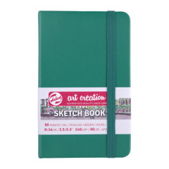 ΜΠΛΟΚ ΣΧΕΔΙΟΥ FOREST GREEN 9Χ14 80Φ 140GR ΔΕΜΕΝΟ ΜΕ ΛΑΣΤΙΧΟ SKETCH BOOK ART CREATION