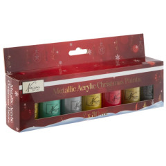 ΣΕΤ ΑΚΡΥΛΙΚΑ 7X30ML METALLIC CHRISTMAS PAINTS