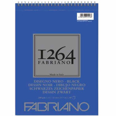 ΜΠΛΟΚ ΣΠΙΡΑΛ  A3 1264 200GR BLACK  ΖΩΓΡΑΦΙΚΗΣ -40 ΦΥΛΛΑ FABRIANO