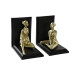 ΒΙΒΛΙΟΣΤΑΤΕΣ  SET 2 RESIN 17,5X12X17 WOMAN GOLDEN