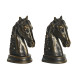 ΒΙΒΛΙΟΣΤΑΤΕΣ  SET 2 RESIN 23X9X19 HORSE COPPER-COLORED