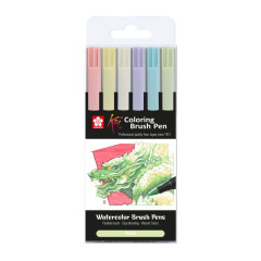 ΜΑΡΚΑΔΟΡΟΙ BRUSH PEN KOI COLOUR ΣΕΤ 6ΤΕΜ PASTEL