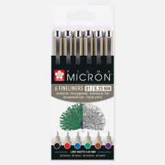 ΜΑΡΚΑΔΟΡΑΚΙ PIGMA MICRON 01 BASIC ΣΕΤ 6 ΧΡΩΜΑΤΩΝ