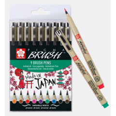 ΣΕΤ ΜΑΡΚΑΔΟΡΟΙ 9TEM PIGMA BRUSH PENS