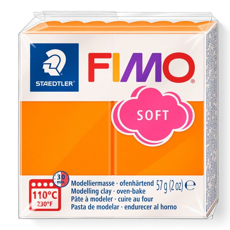 00063-1 STAEDTLER ΠΗΛΟΣ FIMO SOFT 8020-42 Tangerine 57g - Image 1