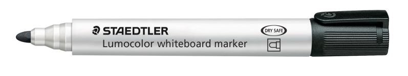 ΜΑΡΚΑΔΟΡΟΣ ΑΣΠΡΟΠΙΝΑΚΑ LUMOCOLOR STAEDTLER Μαύρο 351-9