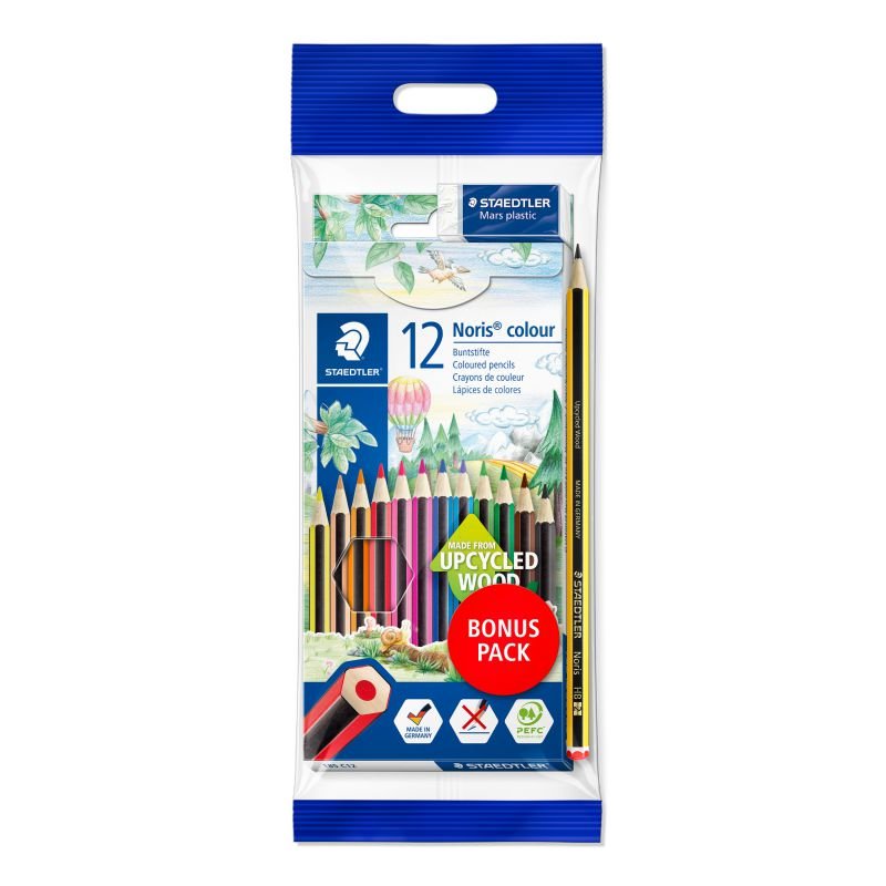00152-1 ΣΕΤ ΞΥΛΟΜΠΟΓΙΑΣ 61SET6 STAEDTLER 12ΤΕΜ+ΜΟΛΥΒΙ & ΓΟΜΑ - Image 1