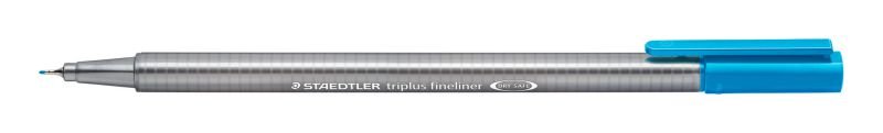 00433-1 ΜΑΡΚΑΔΟΡΟΣ ΤΡΙΓΩΝΟΣ TRIPLUS FINELINER STAEDTLER Ultramarine blue 334-37 (ΣΥΣΚ-10ΤΕΜ) - Image 1