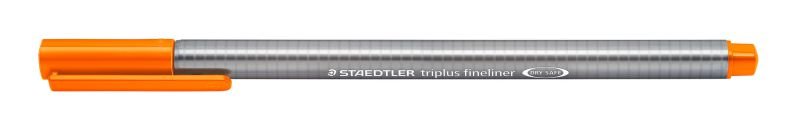 00443-1 ΜΑΡΚΑΔΟΡΟΣ ΤΡΙΓΩΝΟΣ TRIPLUS FINELINER STAEDTLER Orange 334-4 (ΣΥΣΚ-10ΤΕΜ) - Image 1