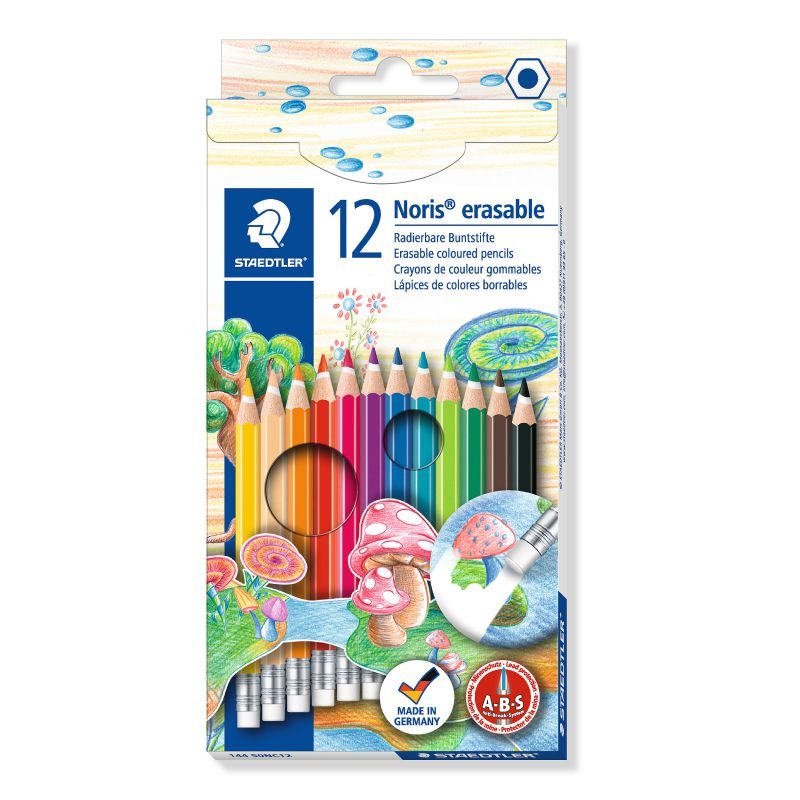 01159-1 ΣΕΤ ΞΥΛΟΜΠΟΓΙΑΣ ΜΕ ΓΟΜΑ NORIS CLUB 144 50NC12 STAEDTLER 12ΤΕΜ - Image 1