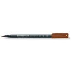ΜΑΡΚΑΔΟΡΟΣ F ΑΝΕΞΙΤΗΛΟΣ LUMOCOLOR STAEDTLER Brown 318-7 (ΣΥΣΚ-10ΤΕΜ)