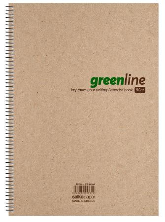 04943-1 ΤΕΤΡΑΔΙΟ ΣΠΙΡΑΛ "GREENLINE" 17x25/240ΣΕΛ-4 ΘΕΜΑΤΑ (ΣΥΣ-6ΤΕΜ) - Image 1