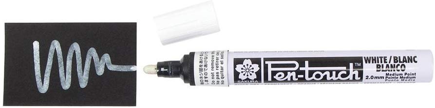 05937-1 ΜΑΡΚΑΔΟΡΟΙ PEN-TOUCH ΑΣΠΡΟΙ MEDIUM 2,0ΜΜ(ΣΥΣΚ-12ΤΕΜ) - Image 1