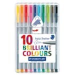 ΣΕΤ ΜΑΡΚΑΔΟΡΟΙ ΤΡΙΓΩΝΟΙ TRIPLUS FINELINER STAEDTLER 334 SB10 10ΤΕΜ