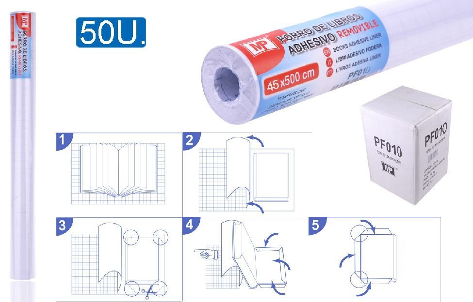 ΑΥΤΟΚΟΛΛΗΤΟ ΡΟΛΟ ΒΙΒΛΙΩΝ 0,45x5m ΔΙΑΦΑΝΕΣ 50micron (ΒΙΤΡΙΝΑ- 24ΤΕΜ) SADIPAL